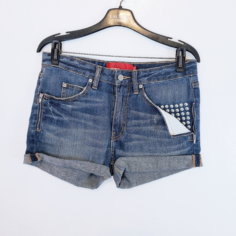b + ab Studded Jean Shorts
